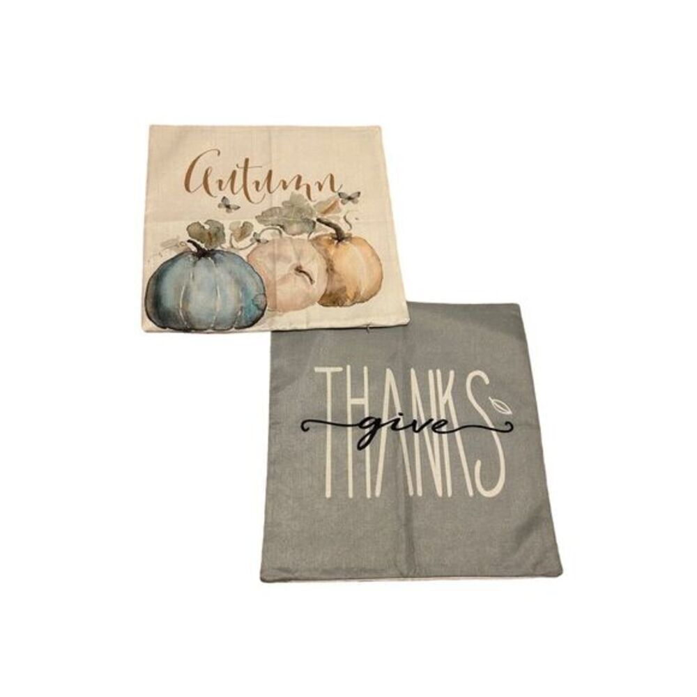 Autumn‎ Thanksgiving Pillow Covers Set Pumpkin Farmhouse Cottage Decor